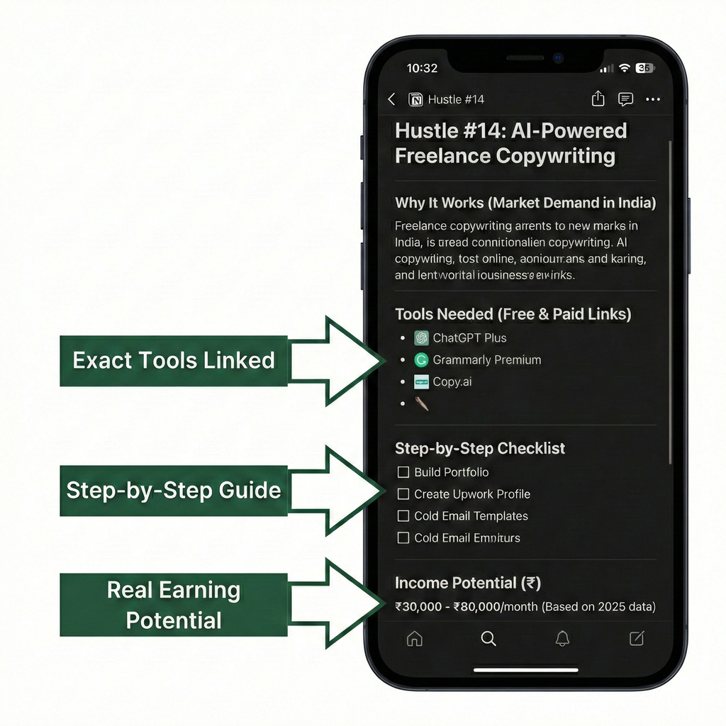 45 AI Side Hustles (Filtered from 300+ Ideas) 2026 Edition • India-Ready • Beginner-Friendly • Not a PDF